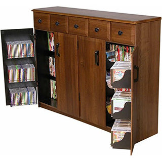 Venture Horizon Media Cabinet With Drawers- Walnut